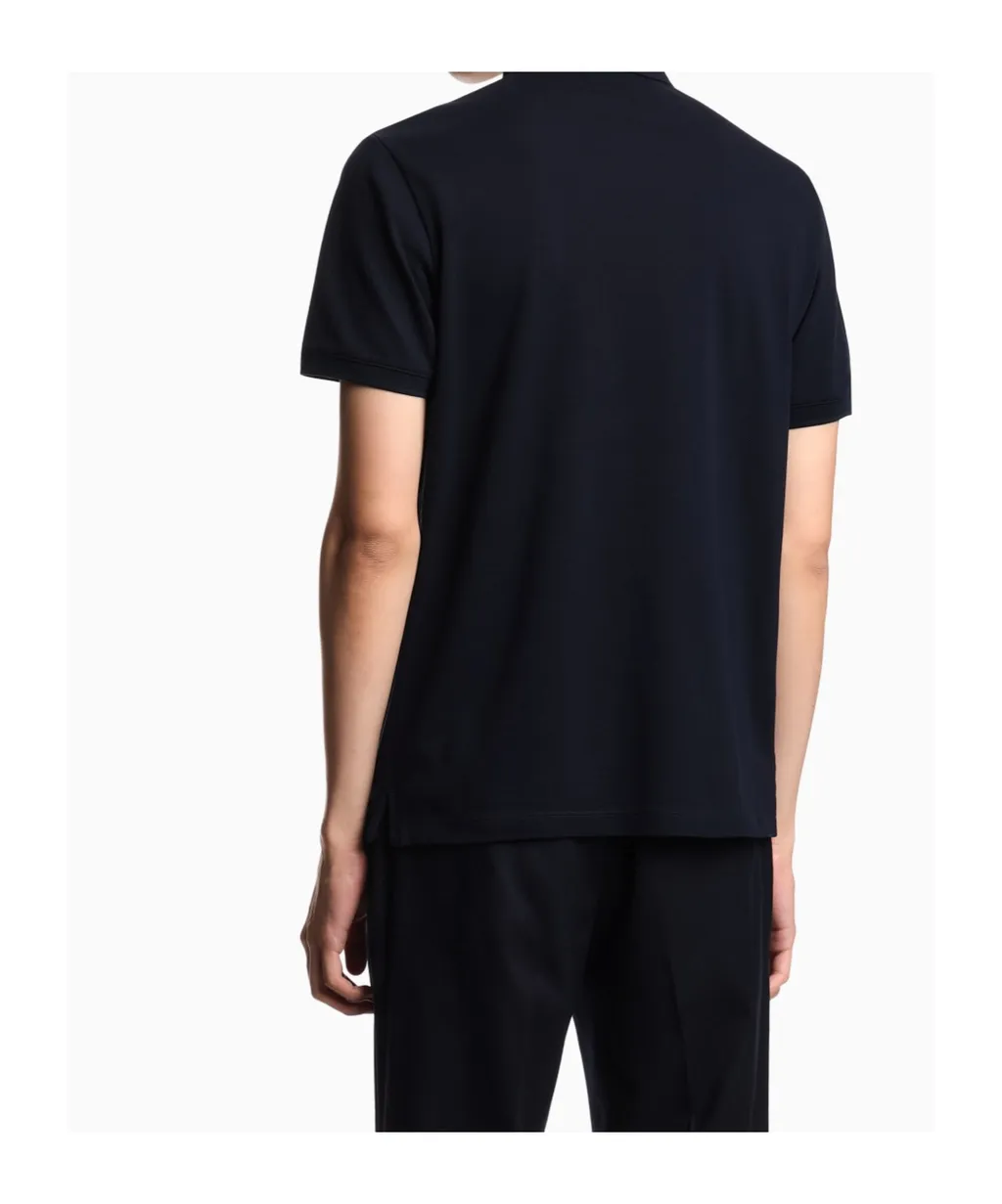 Embroidered-Signature Polo Shirt