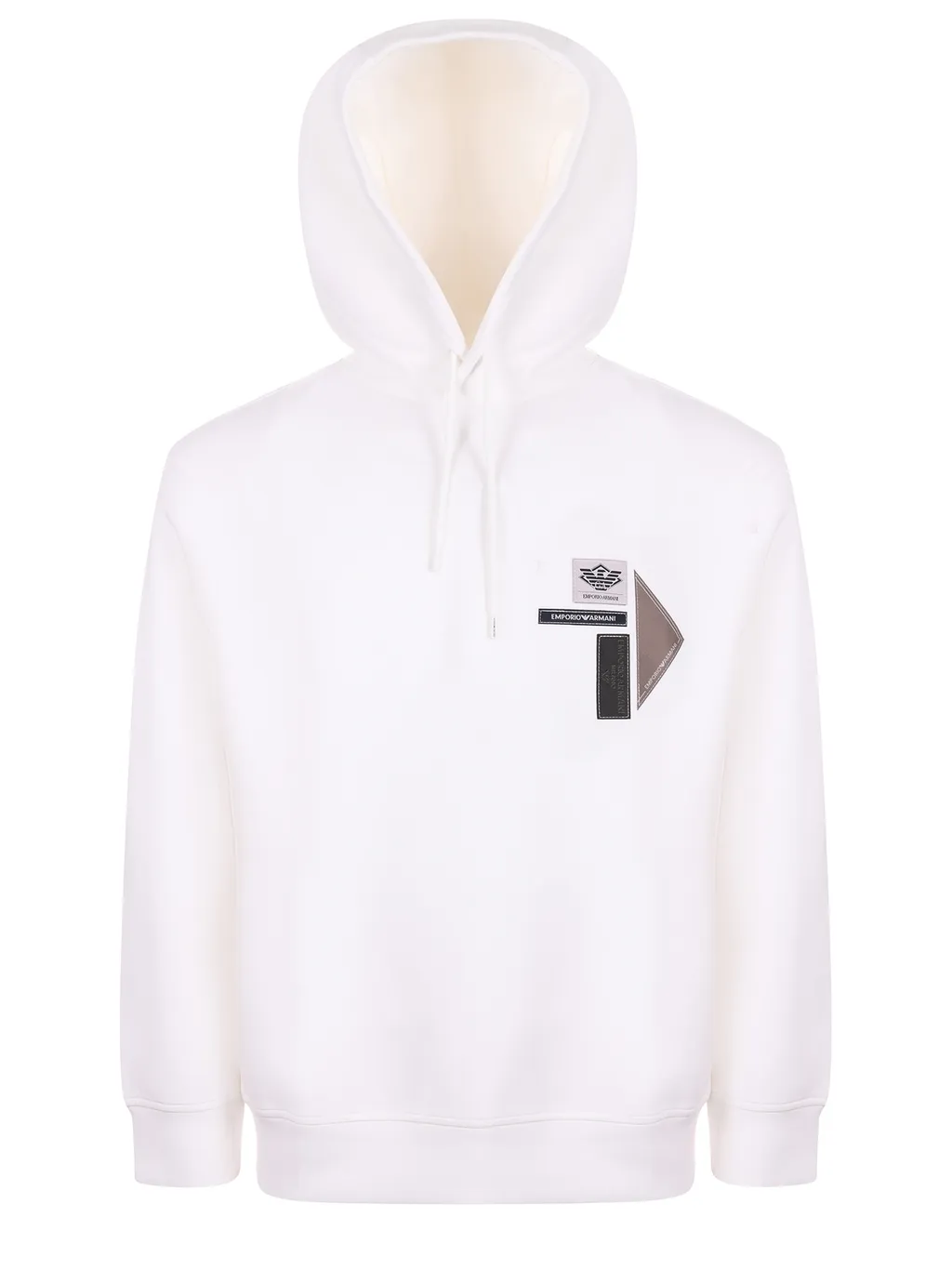 Logo Patch Drawstring Hoodie