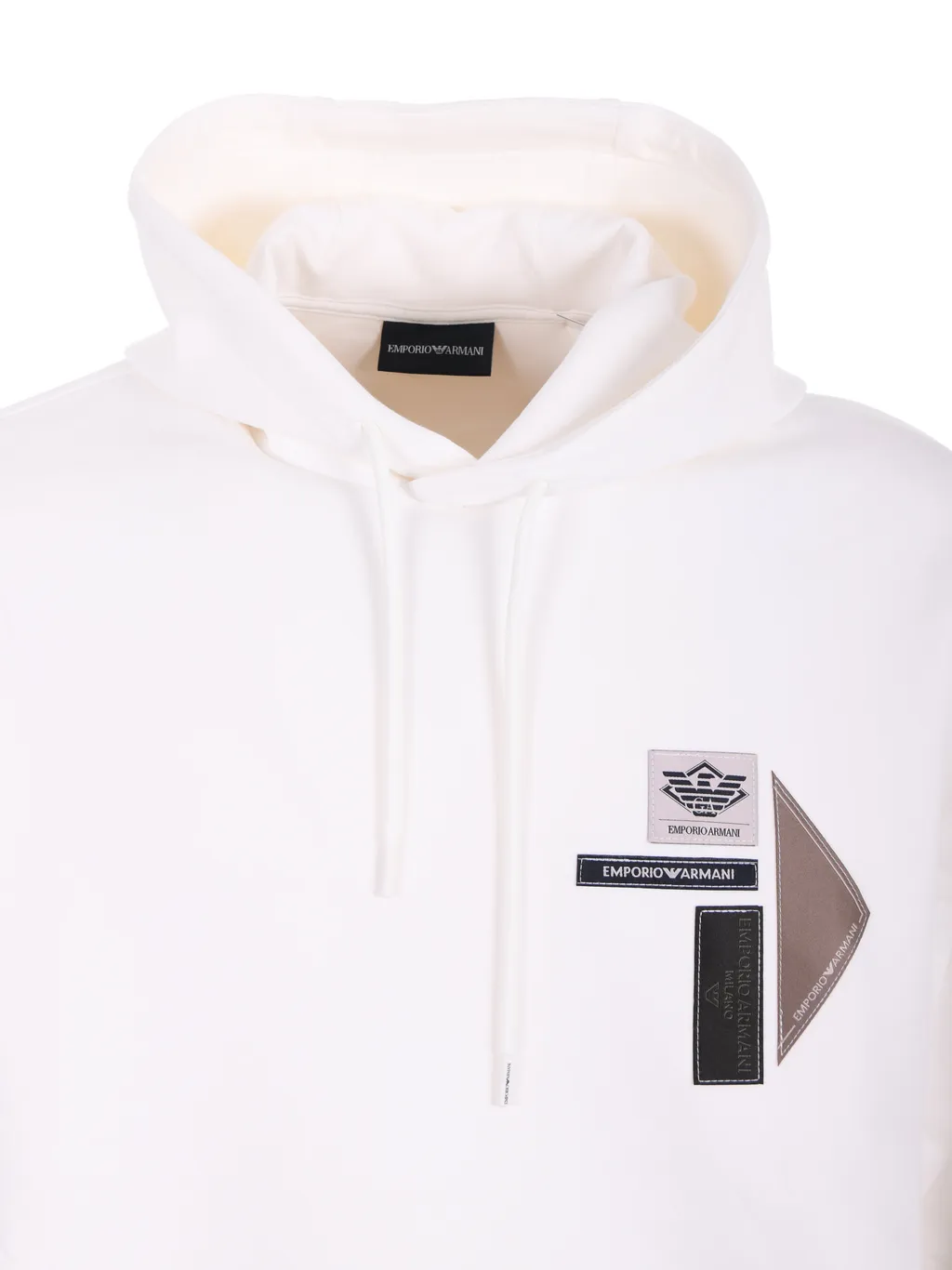 Logo Patch Drawstring Hoodie