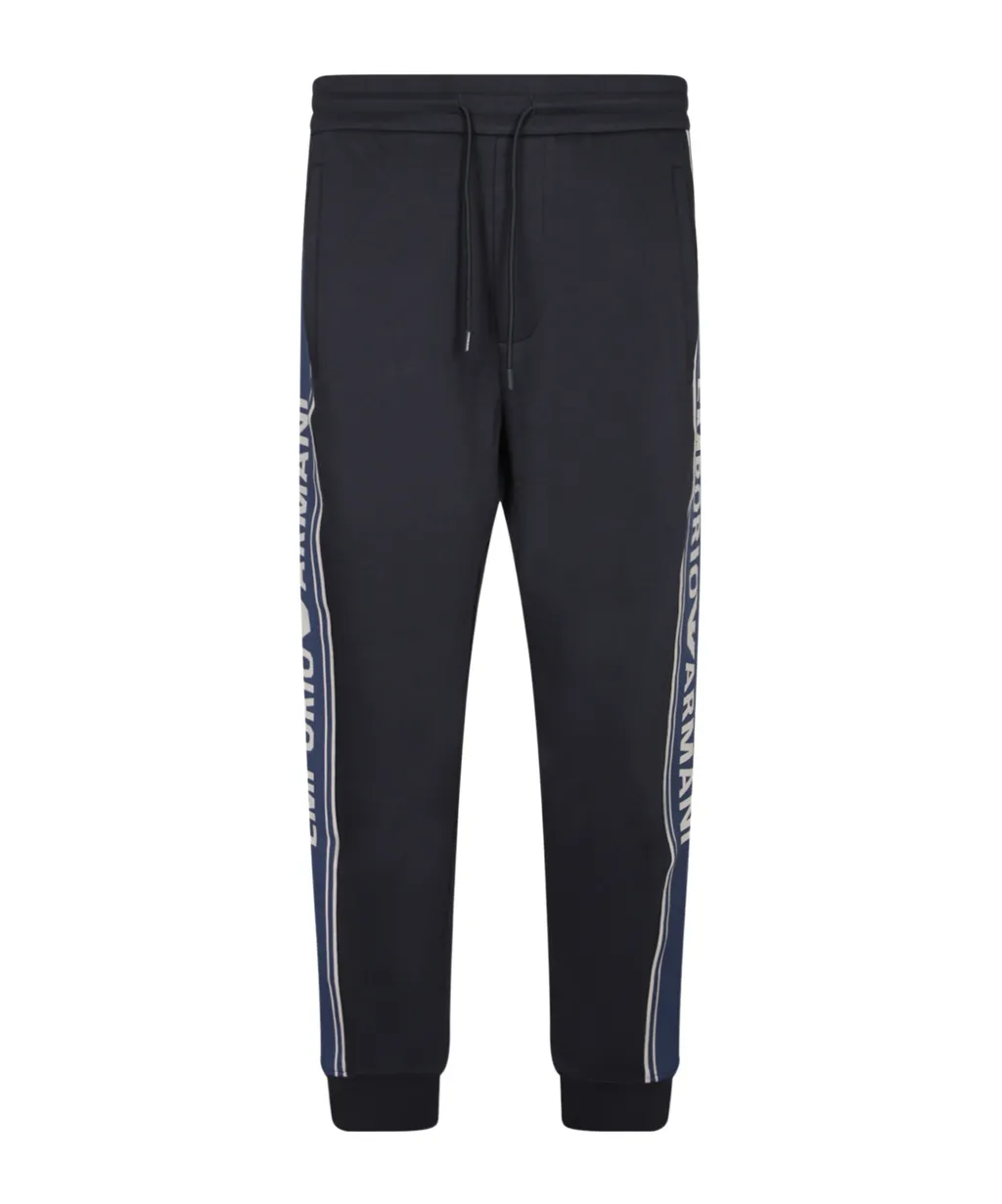 Logo Stripes Double Jersey Joggers