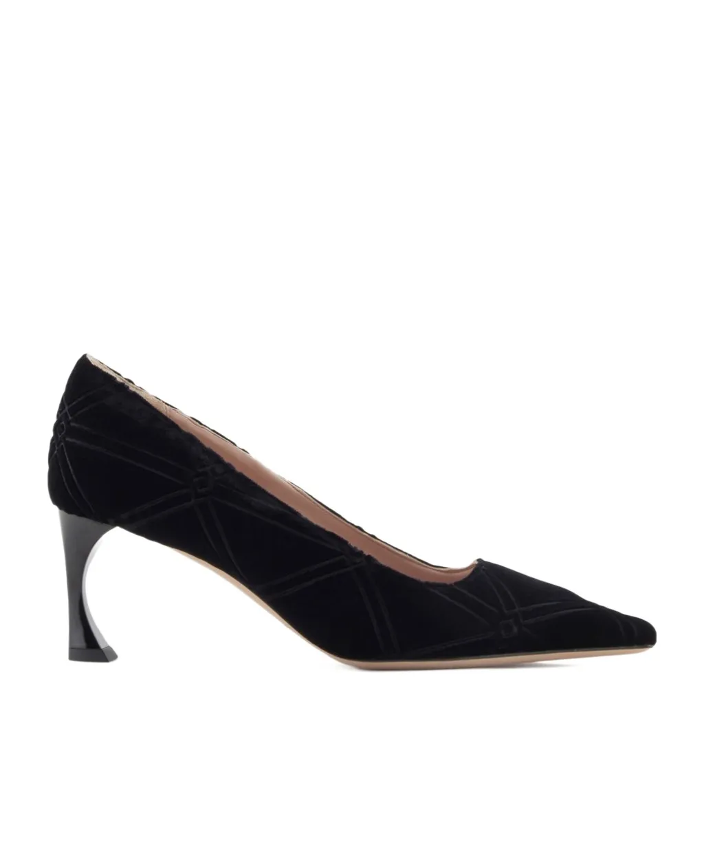 Quilted Pointed-Toe Pumps