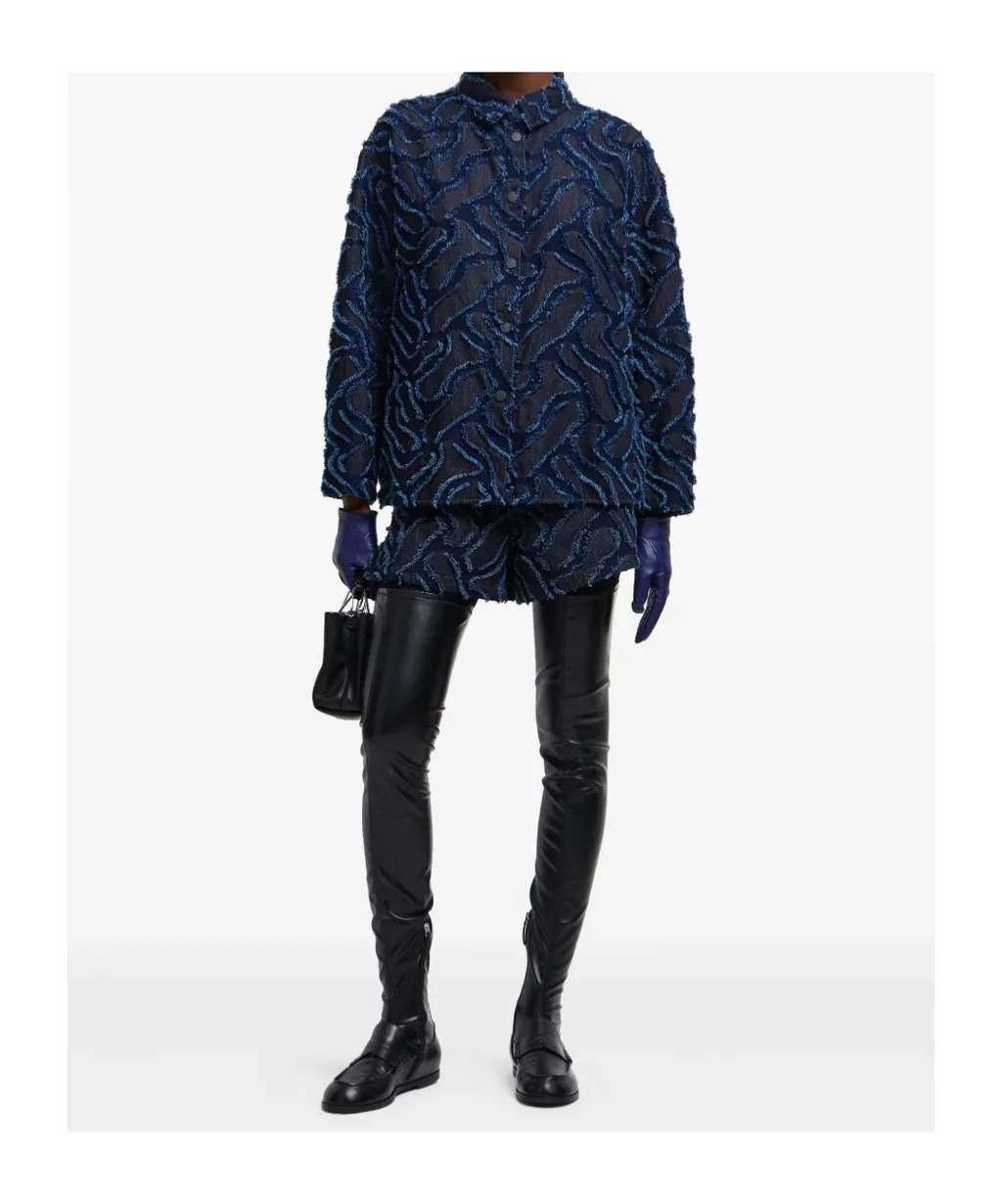 Frayed-Pattern Jacket