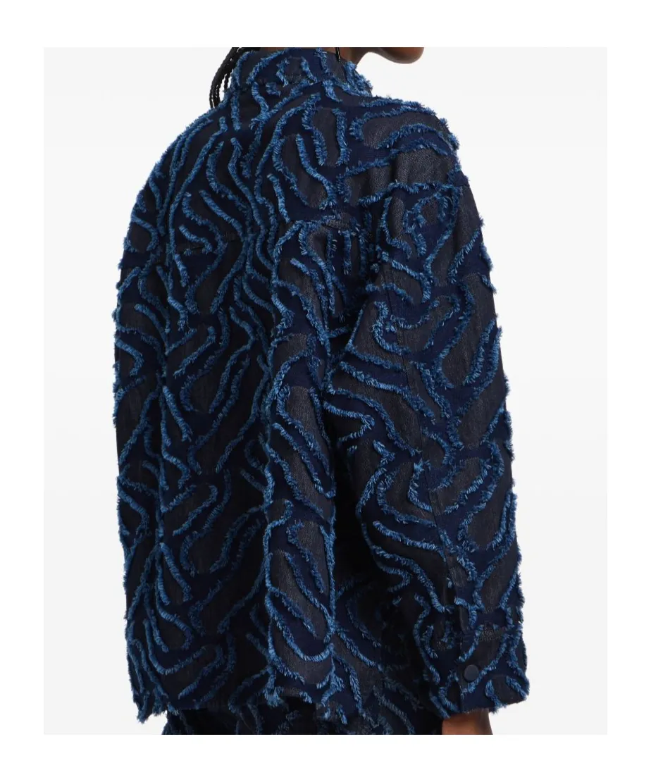 Frayed-Pattern Jacket