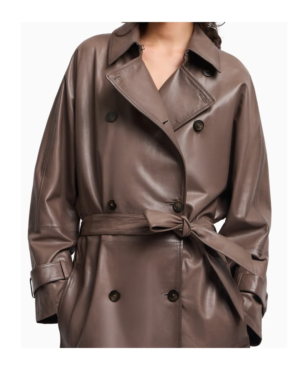 Double-Breasted Belted Trench Coat