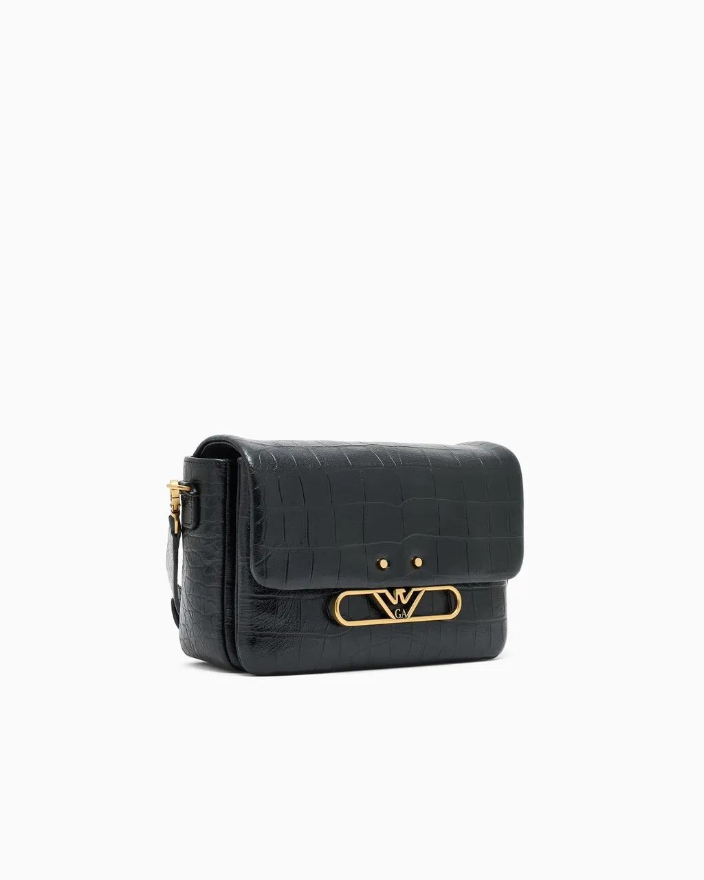 Eagle Logo Leather Shoulder Bag