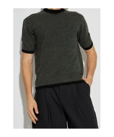 Short-Sleeve Patterned Pullover