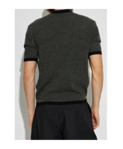 Short-Sleeve Patterned Pullover