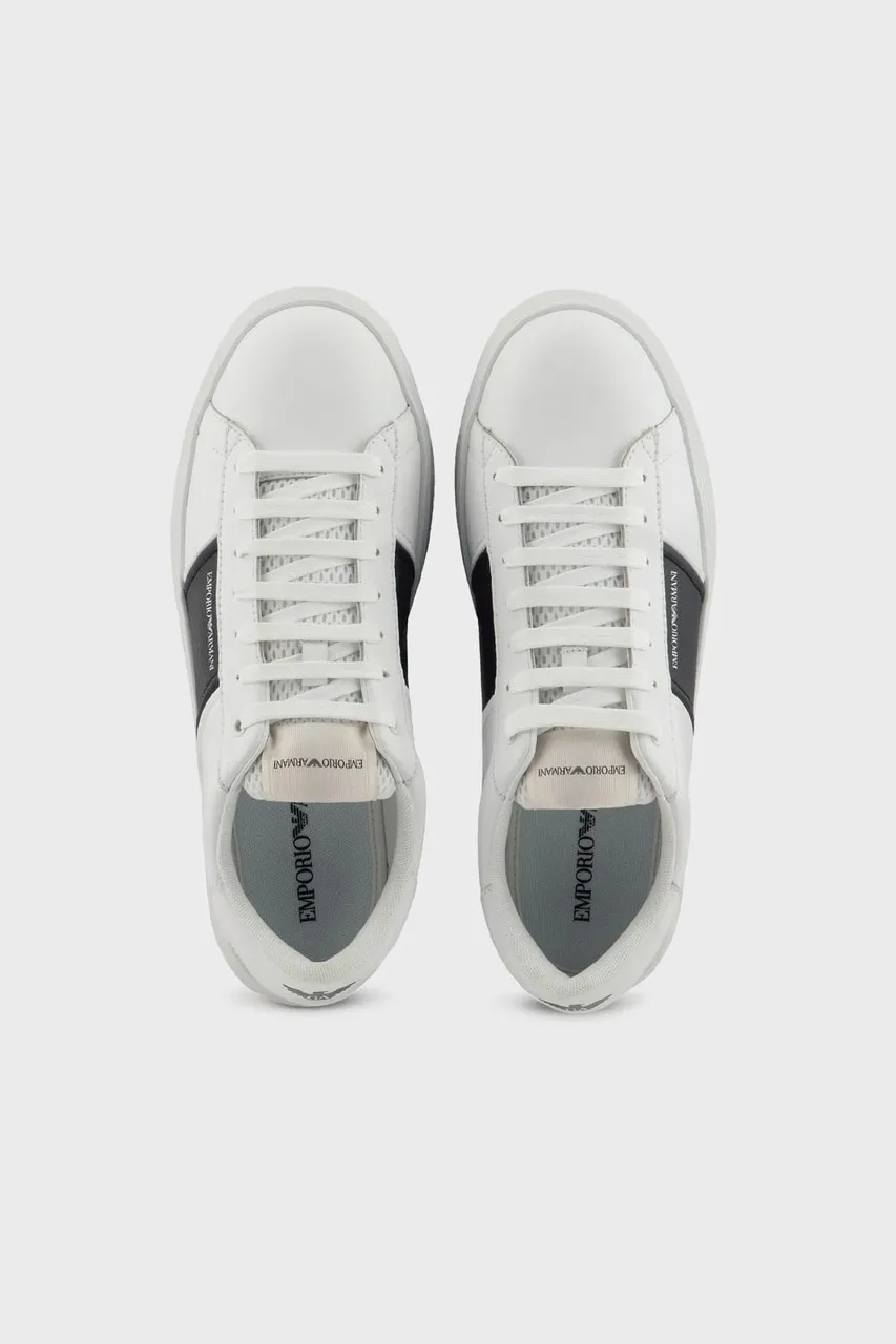 Panelled Lace-Up Sneakers