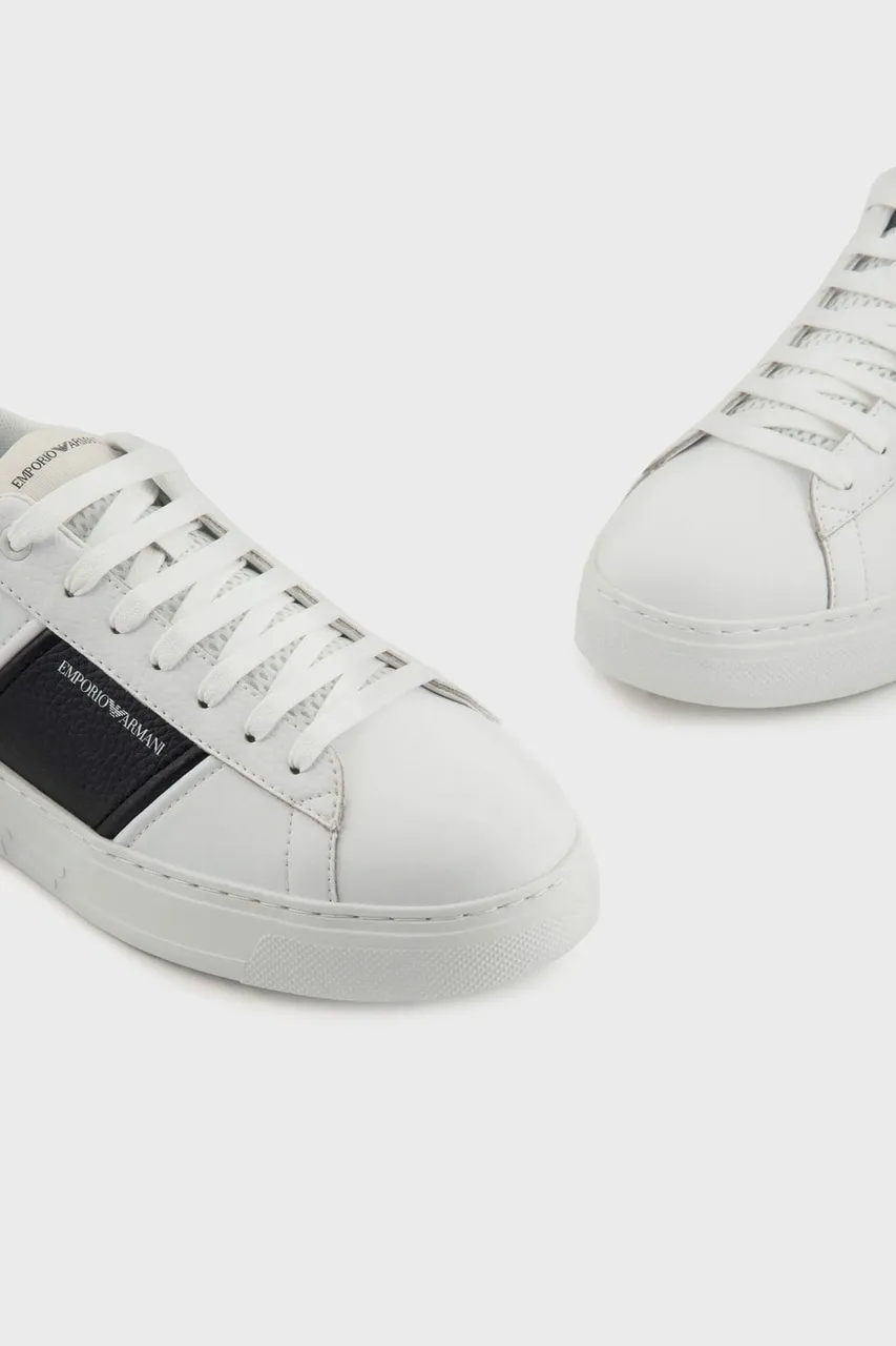 Panelled Lace-Up Sneakers