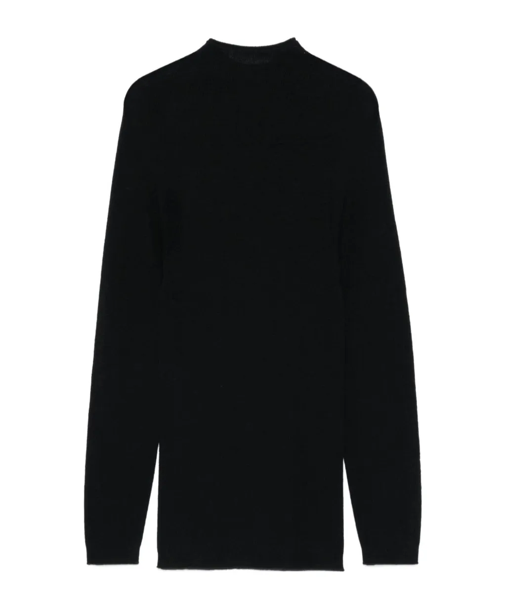 Mock-Neck Wool Sweater