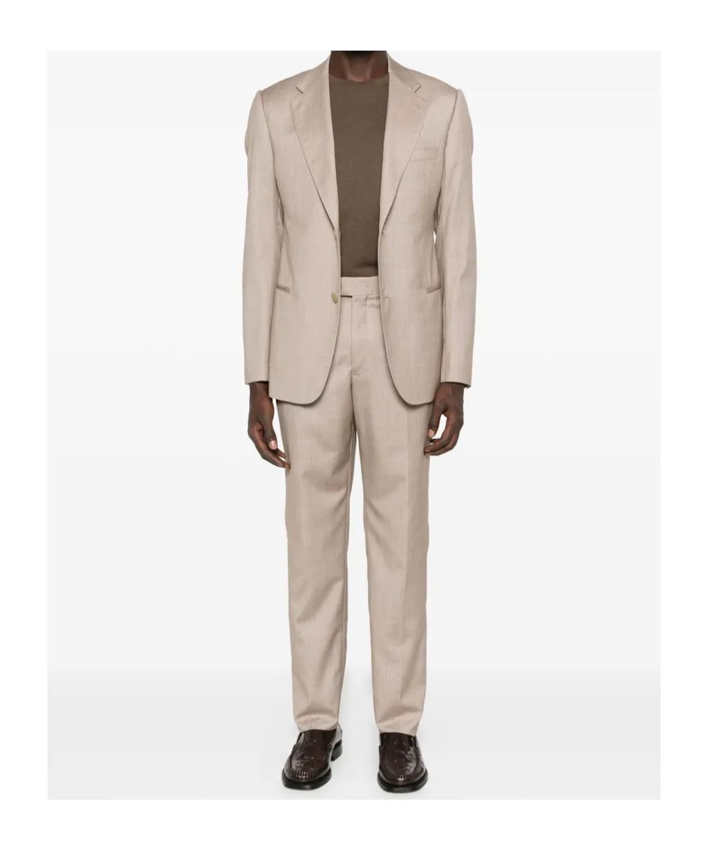 Notched-Lapel Single-Breasted Suit