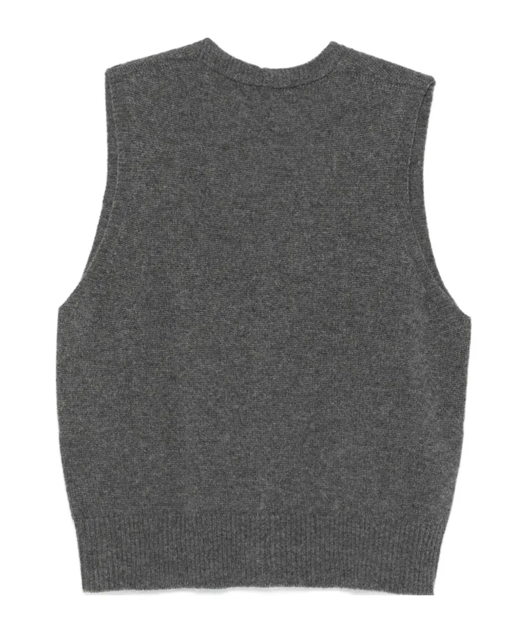 Button-Front Cashmere Vest