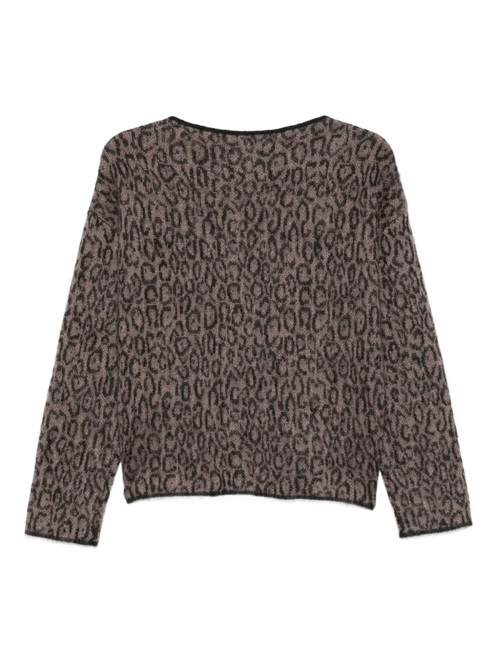 Long Sleeved Leopard Printed Jumper