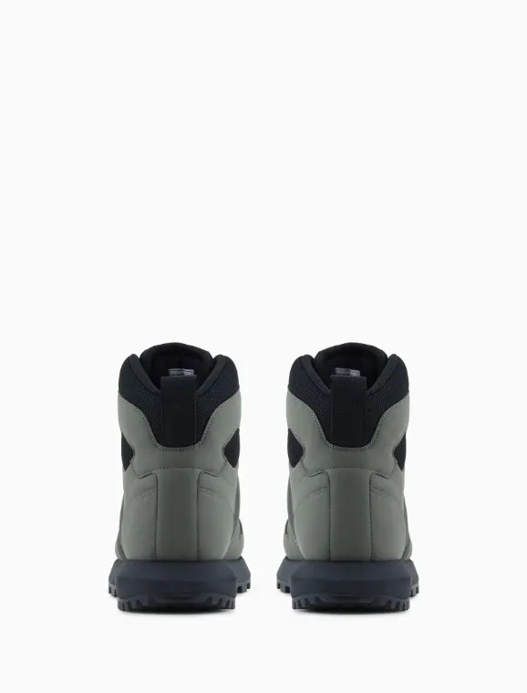 Round-Toe High-Top Sneakers