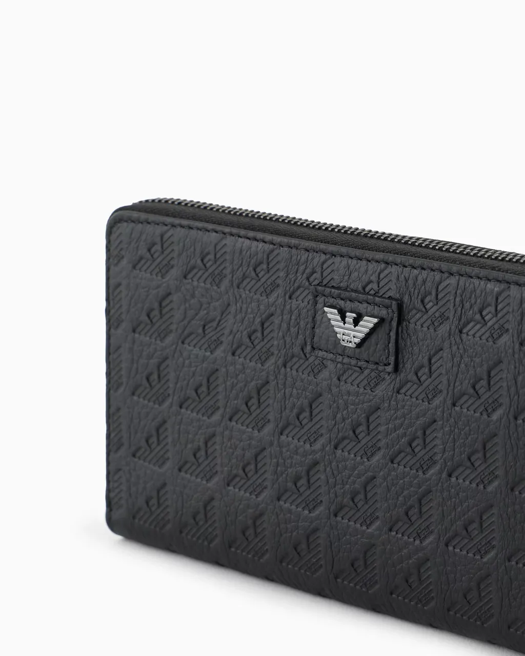Eagle-Logo Zip-Around Wallet