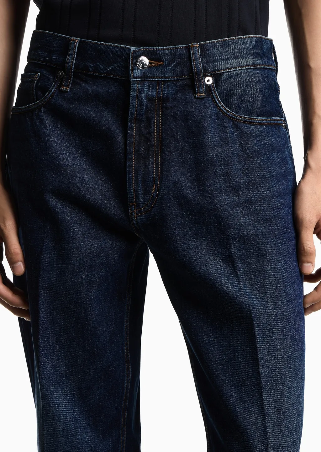 Straight-Leg Washed Jeans