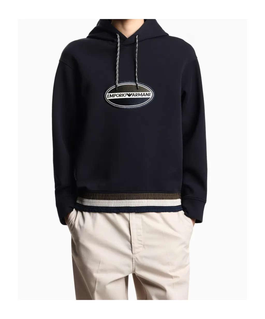 Embroidered-Logo Hoodie
