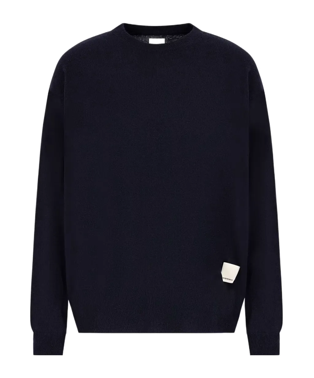 Logo-Patch Fine-Knit Jumper