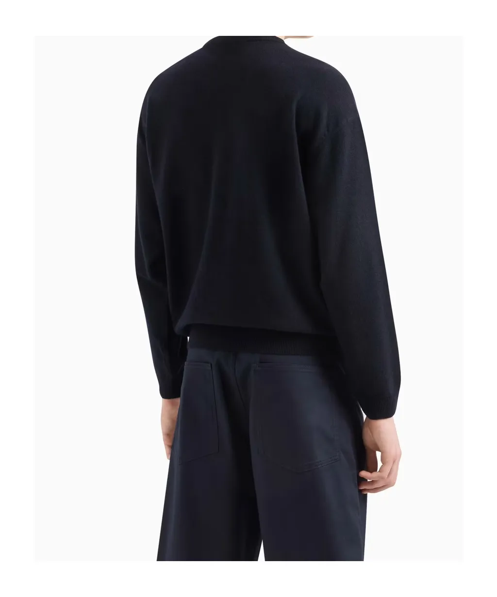 Logo-Patch Fine-Knit Jumper