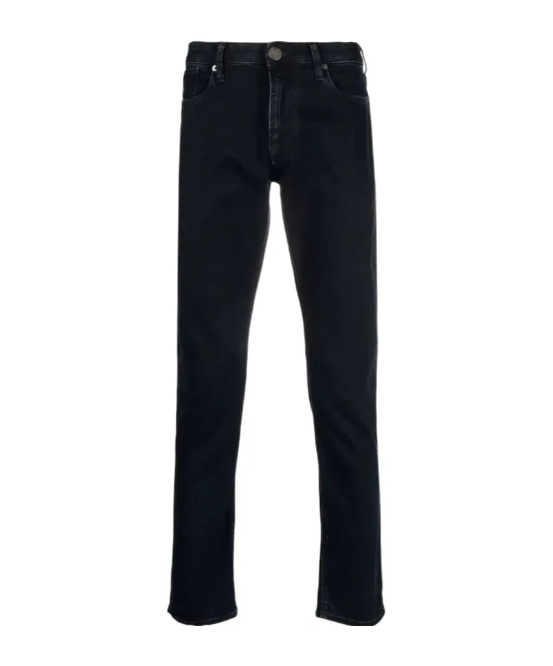 Five-Pocket Logo-Plaque Jeans
