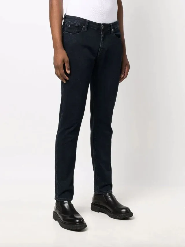 Five-Pocket Logo-Plaque Jeans