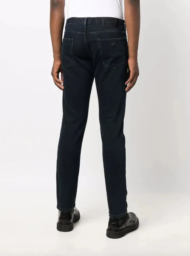 Five-Pocket Logo-Plaque Jeans