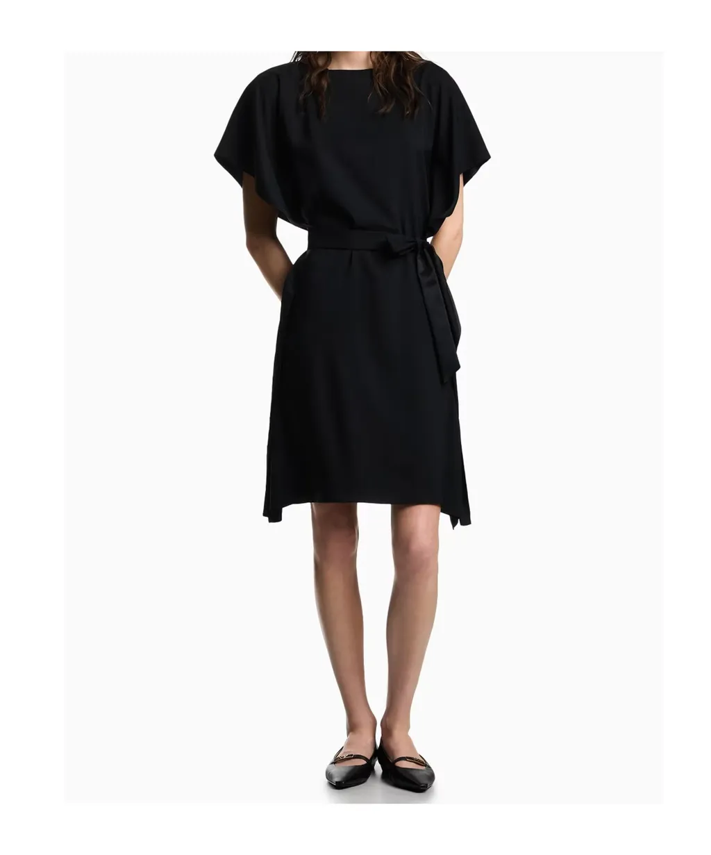 Satin CrÊPe Sash Dress