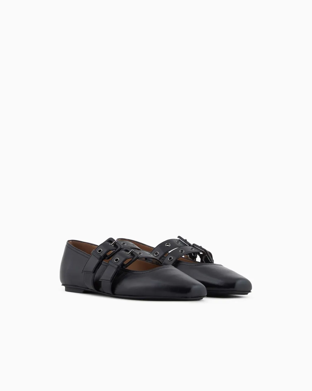 Buckle-Strap Ballet Flats