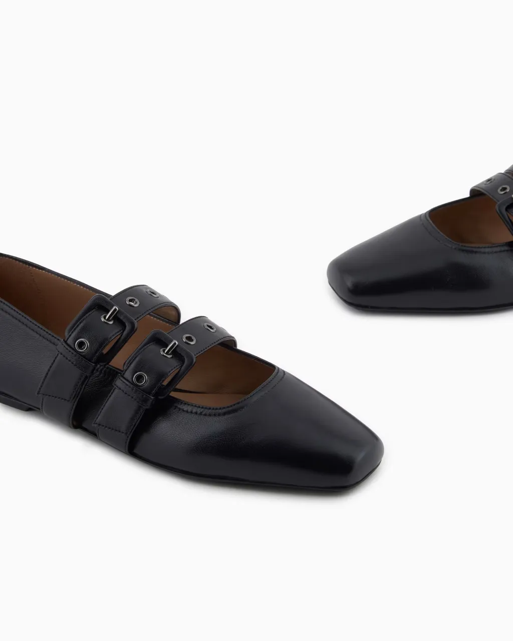 Buckle-Strap Ballet Flats
