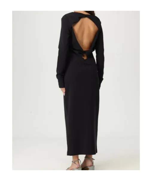 Knot-Back Long-Sleeved Day Dress