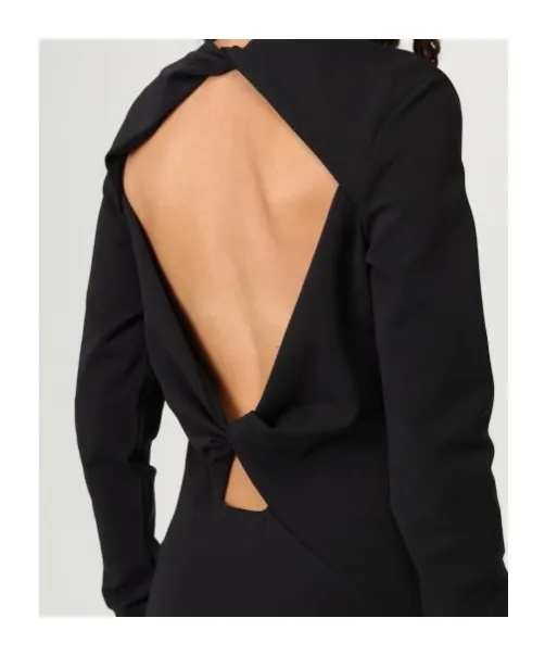 Knot-Back Long-Sleeved Day Dress