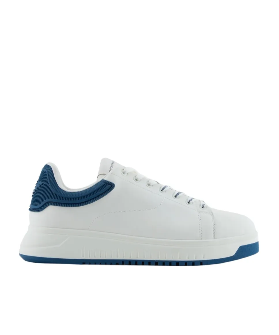 Leather Sneakers With Rubber Back Knurled Sole