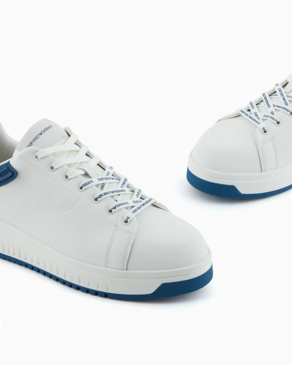 Leather Sneakers With Rubber Back Knurled Sole