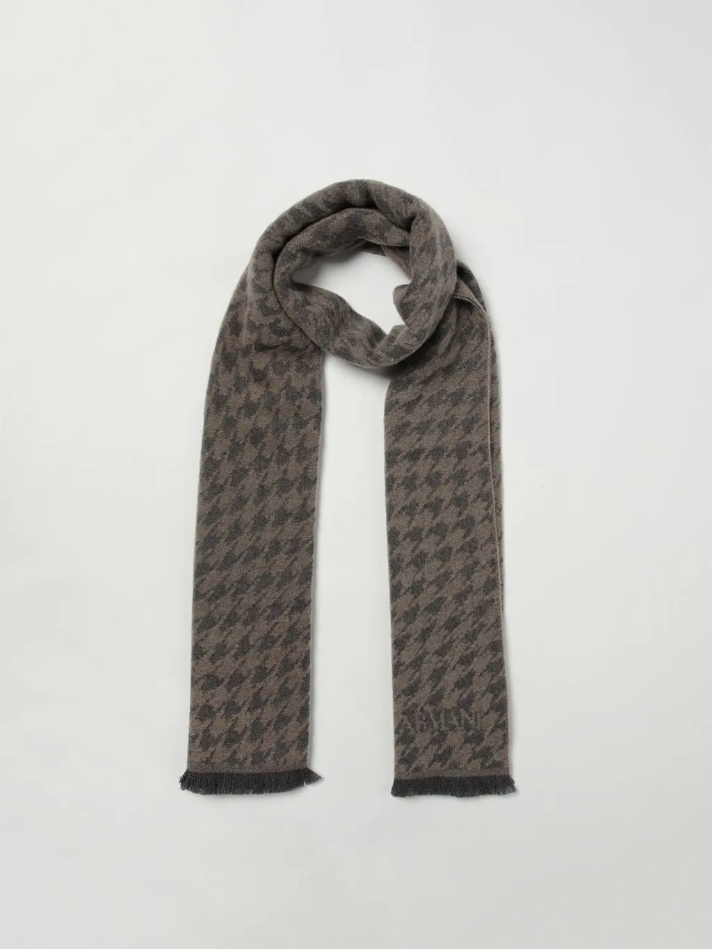 Houndstooth Wool Scarf