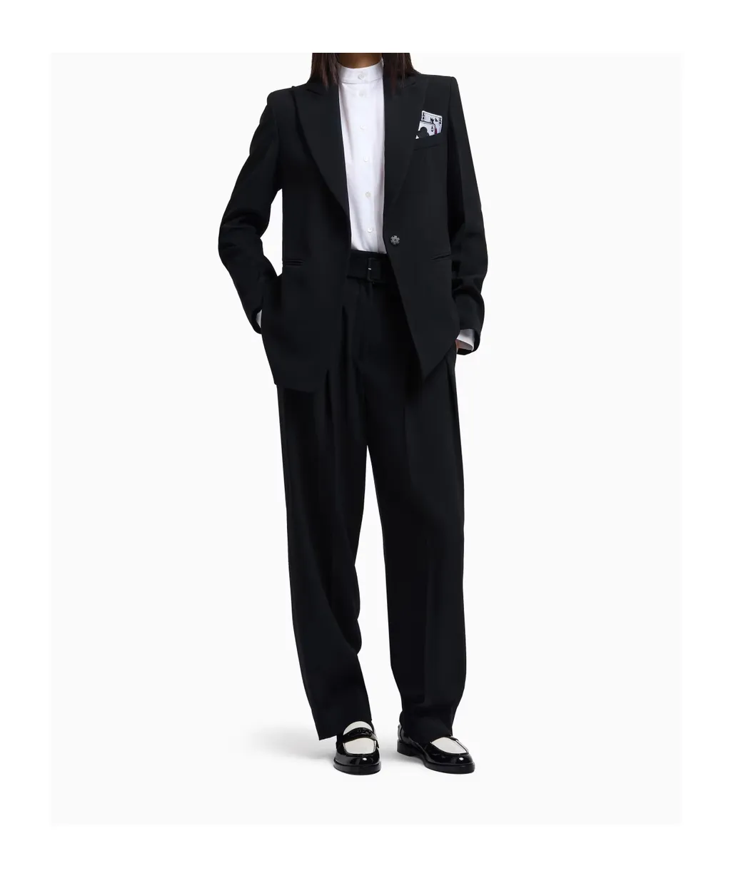 Pleated Belted Trousers