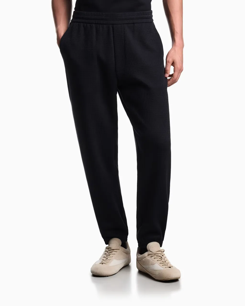 Textured Drawstring Trousers