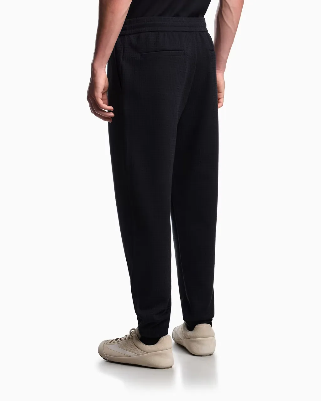 Textured Drawstring Trousers