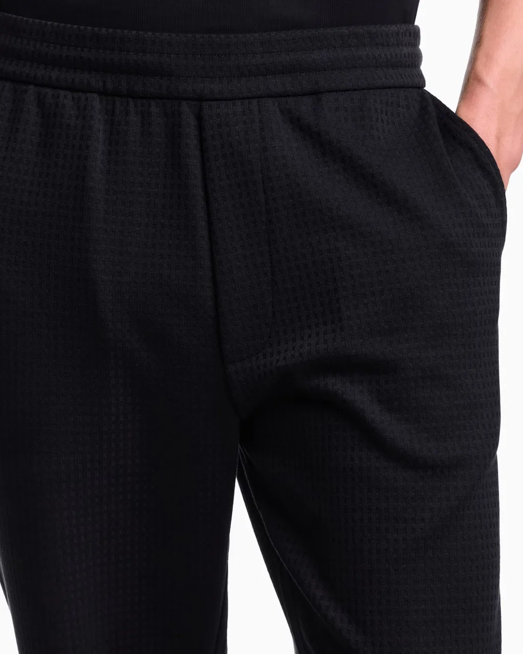 Textured Drawstring Trousers