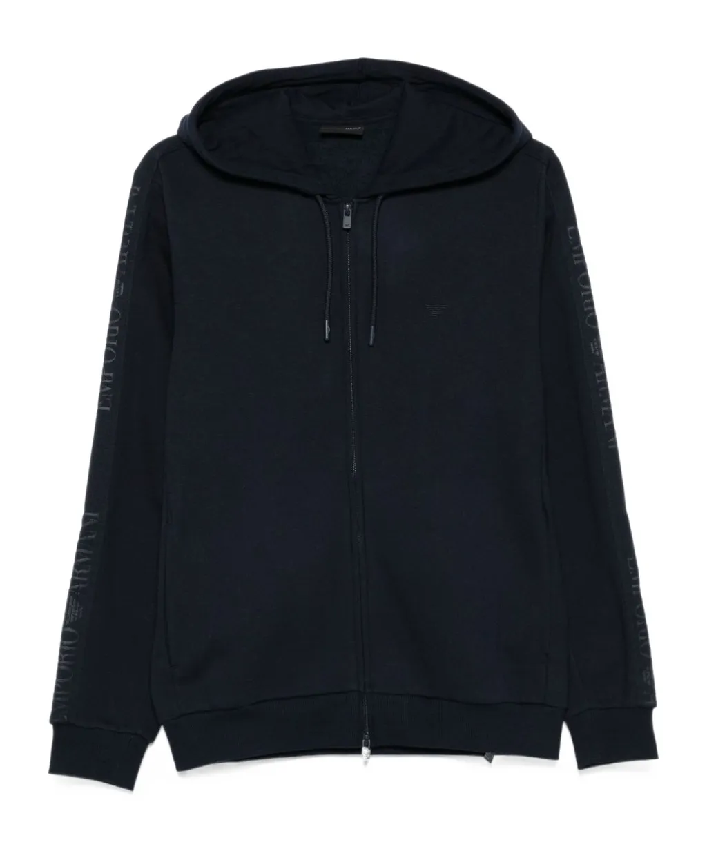 Logo-Detail Hooded Zip-Up Sweatshirt