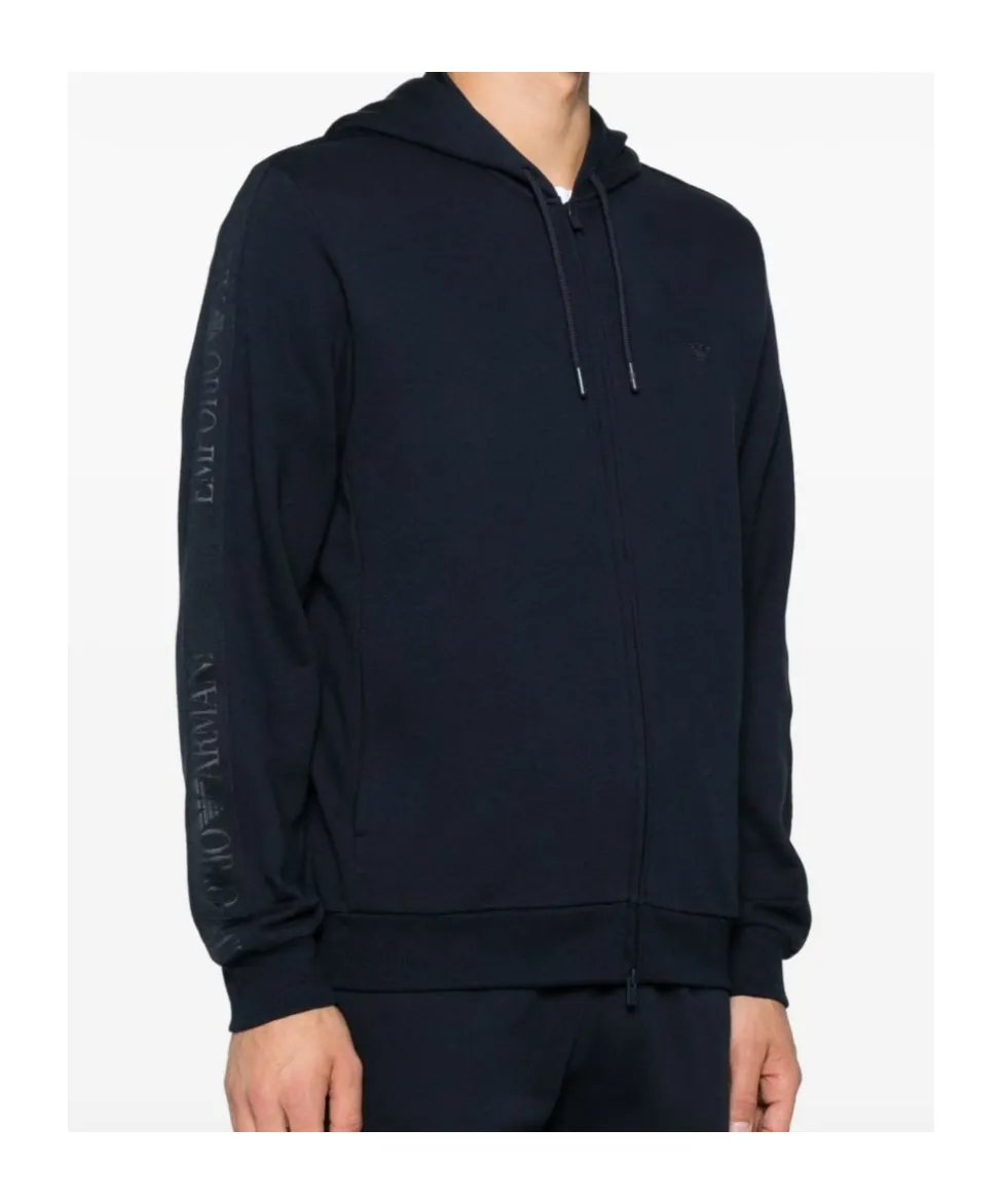 Logo-Detail Hooded Zip-Up Sweatshirt