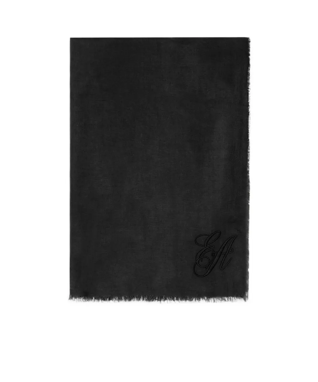 Oversized Modal Stole With Ea Signature Embroidery