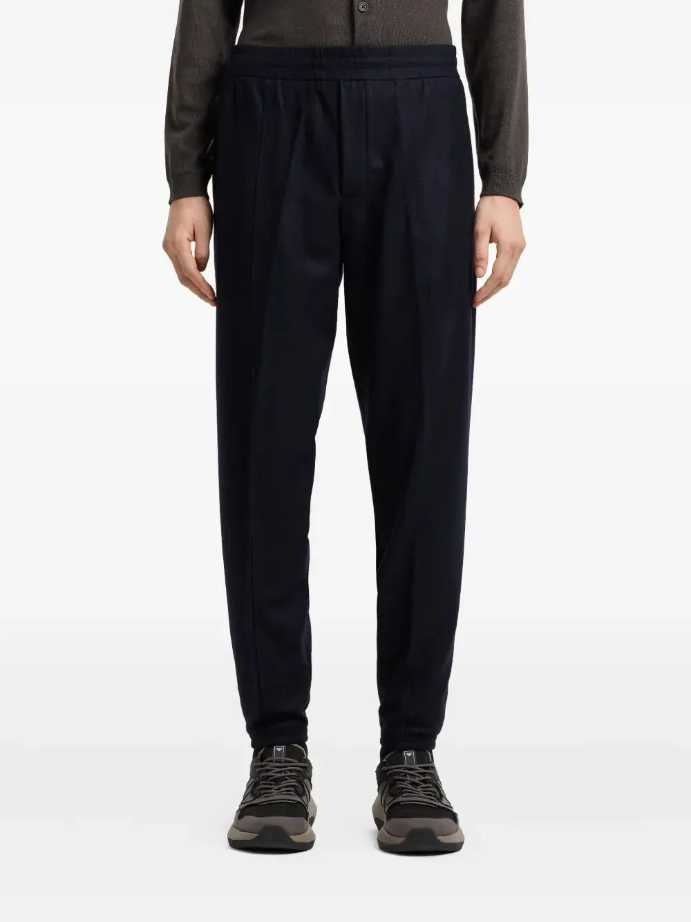 Elasticated-Waist Wool Trousers