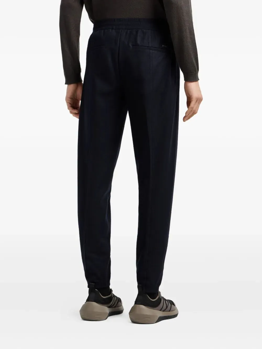 Elasticated-Waist Wool Trousers