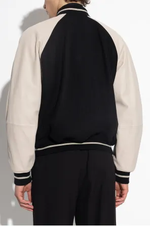 Leather-Sleeved Varsity Jacket