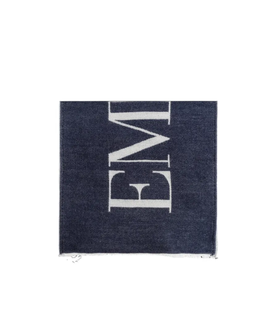 Logo-Embellished Fringed Scarf