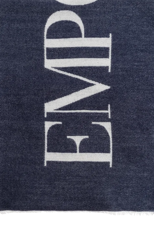 Logo-Embellished Fringed Scarf