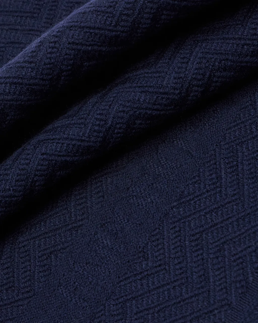 Herringbone-Pattern Wool Scarf