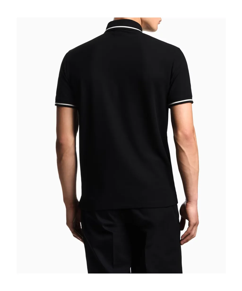 Stripe Detailed Short-Sleeved Polo Shirt