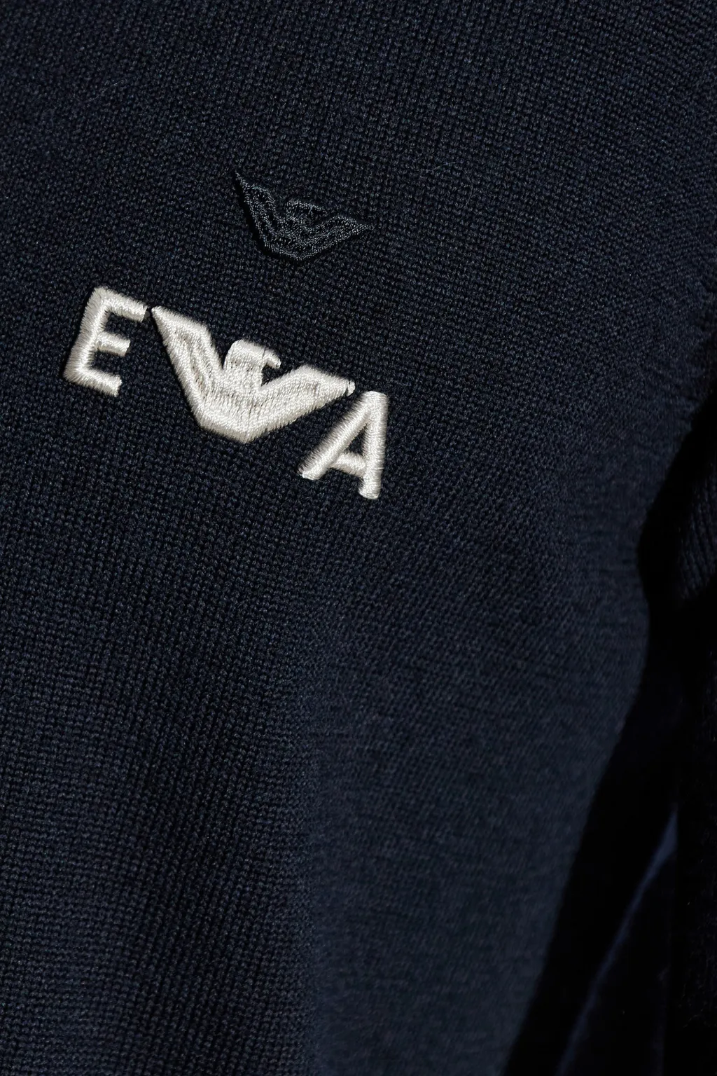 Embroidered-Logo Wool Sweater