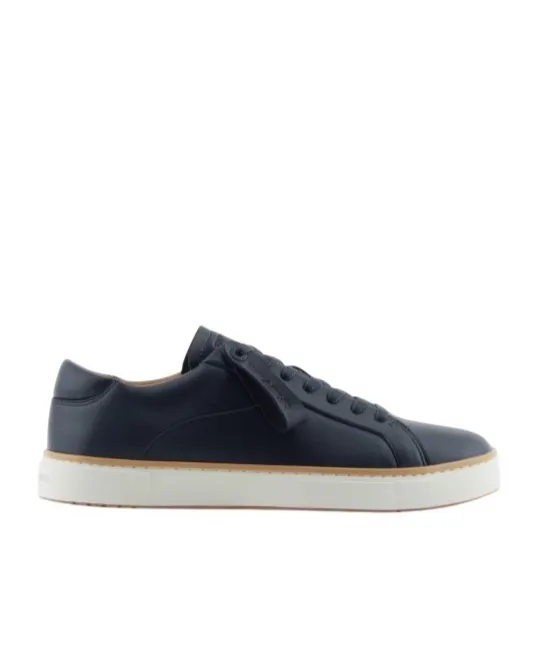 Leather Lace-Up Sneakers